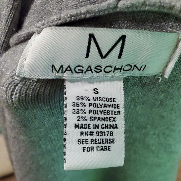 Magaschoni Gray Duster Open Front Cardigan Coatigan Pocket Preppy Work Neutral S - Picture 4 of 8